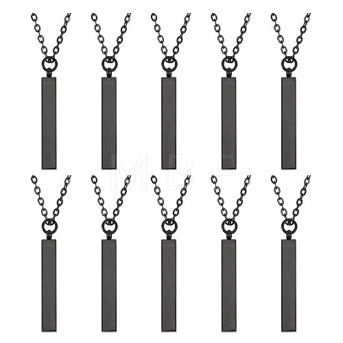 CHGCRAFT 10Pcs Brass Coated Iron Pendant Necklace NJEW-CA0001-17EB-1