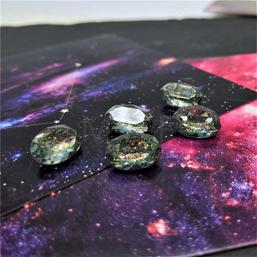 Transparent Pointed Back Resin Rhinestone Cabochons CRES-WH0002-08G-1