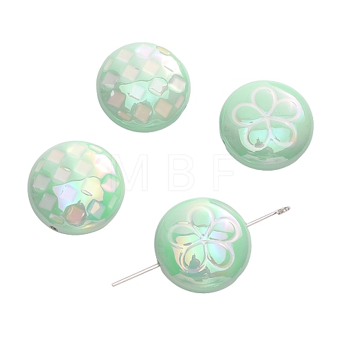 2Pcs UV Platings Acrylic Beads PW-WG8BB90-03-1