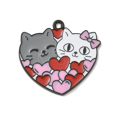 Valentine's Day Alloy Enamel Pendants ENAM-I060-18A-1