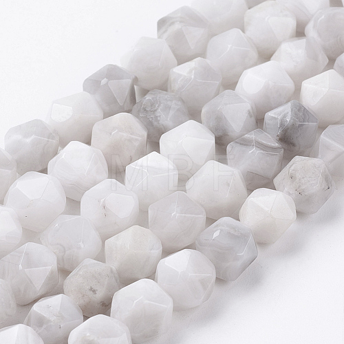 Natural White Crazy Lace Agate Beads Strands X-G-J376-14-8mm-1