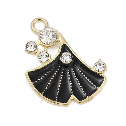 Alloy Enamel Pendants with Rhinestone FIND-Z070-07G-01-1