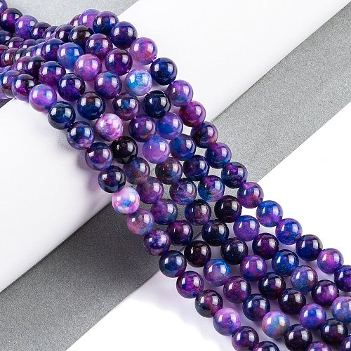 Natural Malaysia Jade Beads Strands G-A146-8mm-C10-1