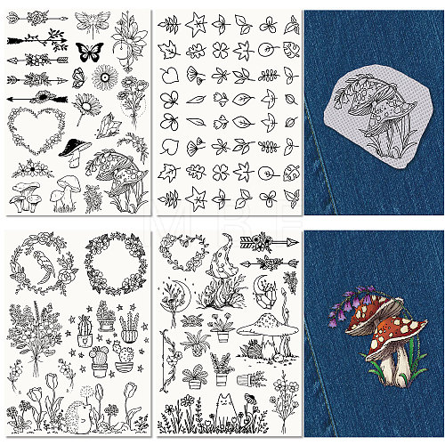 Non-Woven Embroidery Aid Drawing Sketch DIY-WH0538-014-1