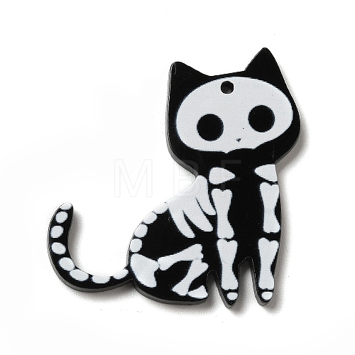 Halloween Printed Acrylic Pendants SACR-P020-B02-1