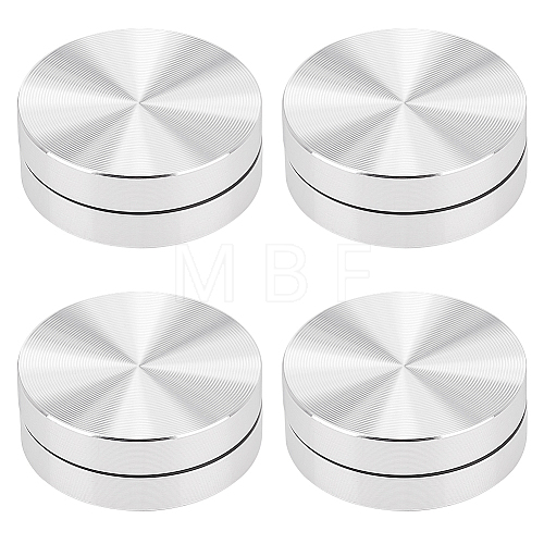 AHADERMAKER 4Pcs Aluminum Turntable Base Table Tray FIND-GA0003-64-1