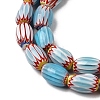 Handmade Millefiori Glass Oval Beads Strands LK-Z001-02A-04-3