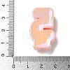 Electroplate Number Theme Resin Beads RESI-Q015-01F-3