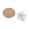 7Pcs Glass Seed Beaded Flower Pendants PALLOY-MZ01128-3