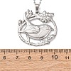 304 Stainless Steel Pendant Cable Chain Necklaces for Men Women NJEW-K308-03E-P-5