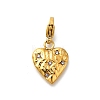 Heart 304 Stainless Steel Rhinestones Pendant Decorations STAS-R159-50G-05-1