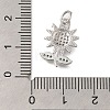 Rack Plating Brass Micro Pave Cubic Zirconia Pendants KK-I716-11P-3