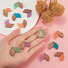 Transparent Resin & Walnut Wood Pendants RESI-CJ0001-68-5