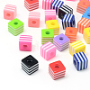 Opaque Stripe Resin Beads RESI-S342-10x10-M-1