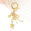 Brass Micro Pave Cubic Zirconia & Alloy Pendant Decorations HJEW-YW00460-01-1