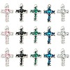 15Pcs 5 Colors Alloy Enamel with Rhinestone Pendants FIND-CJ0005-93-8