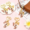 5Pcs Alloy Enamel Pendant Decorations HJEW-YW00452-4