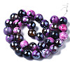 Natural Fire Crackle Agate Beads Strands G-Q998-013D-2