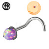 G23 Titanium & Imitation Opal Fishtail Nose Rings WG62851-17-1