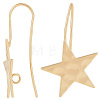 20Pcs Brass Star Earring Hooks KK-BBC0004-88-1
