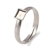 Adjustable 304 Stainless Steel Finger Rings Components SA-CBA8B85-09A-P-1