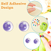 36Pcs 18 Style Star Two Tone Wiggle Googly Eyes Cabochons DIY Scrapbooking Crafts Toy Accessories GLAA-FH0001-57-4