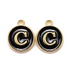 Golden Plated Alloy Charms LS-X-ENAM-S118-02C-1