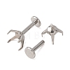 304 Stainless Steel Prong Earring Settings SA-CBA8B85-11D-01-3