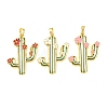 Brass Enamel Pendants KK-A303-18G-1