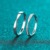 Rhodium Plated 925 Sterling Silver Finger Rings WG194F9-20-2