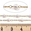Handmade Round ABS Imitation Pearl Beaded Chains CHS-P019-09A-G-2