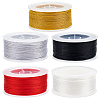 Olycraft 5Rolls 5 Colors 3-ply Nylon Milan Cord OCOR-OC0001-40C-1