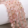 Raw Rough Natural Madagascar Rose Quartz Beads Strands G-D101-A14-1