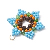 Glass Seed Beaded Pendants PALLOY-MZ01241-03-4