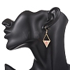Rhombus with Triangle Glass Seed Beads Dangle Earrings EJEW-MZ00654-2