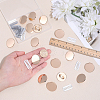 16Pcs Alloy Blank Flat Round Label Tags FIND-PH0062-03G-3