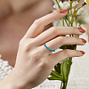 12Pcs 6 Style 304 Stainless Steel Bamboo Sticker Finger Ring for Women RJEW-DC0001-14-5