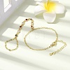 Brass Micro Pave Cubic Zirconia Mittens Bracelets BJEW-C156-01G-01-1