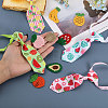 Fruit Theme Polyester Pet Ties & Crochet Appliques Sets AJEW-CA0003-85-3