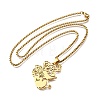 304 Stainless Steel Laser Cut Mother and Baby Koala Pendant Box Chain Necklaces for Women Men NJEW-E156-01G-4