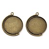 Zinc Alloy Pendant Cabochon Settings FIND-NH0001-13C-AB-1