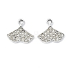 Alloy Crystal Rhinestone Pendants ALRI-T012-04B-P-1