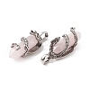 Natural Rose Quartz Pointed Pendants G-C051-01B-4
