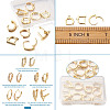 Brass Micro Pave Cubic Zirconia Hoop Earring Findings KK-PJ0001-06G-28