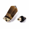 Faceted Natural Tiger Eye Pendants G-T131-15D-4