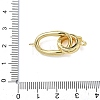Oval Brass Fold Over Clasps KK-Z143-20G-3