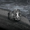 Retro 316 Stainless Steel Tree of Life Finger Rings FIND-PW0020-09A-4