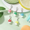 Plastic Mushroom Pendant Decoration HJEW-JM03197-1