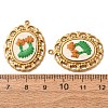 304 Stainless Steel & Cloth Embroidered Pendants FB-CBAFBAF-13G-03-3