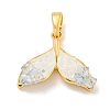 Natural Quartz Crystal Pendants KK-P275-25G-1